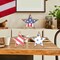 Set of 3 - 4th of July Decorations Wooden Stars Red White Blue
